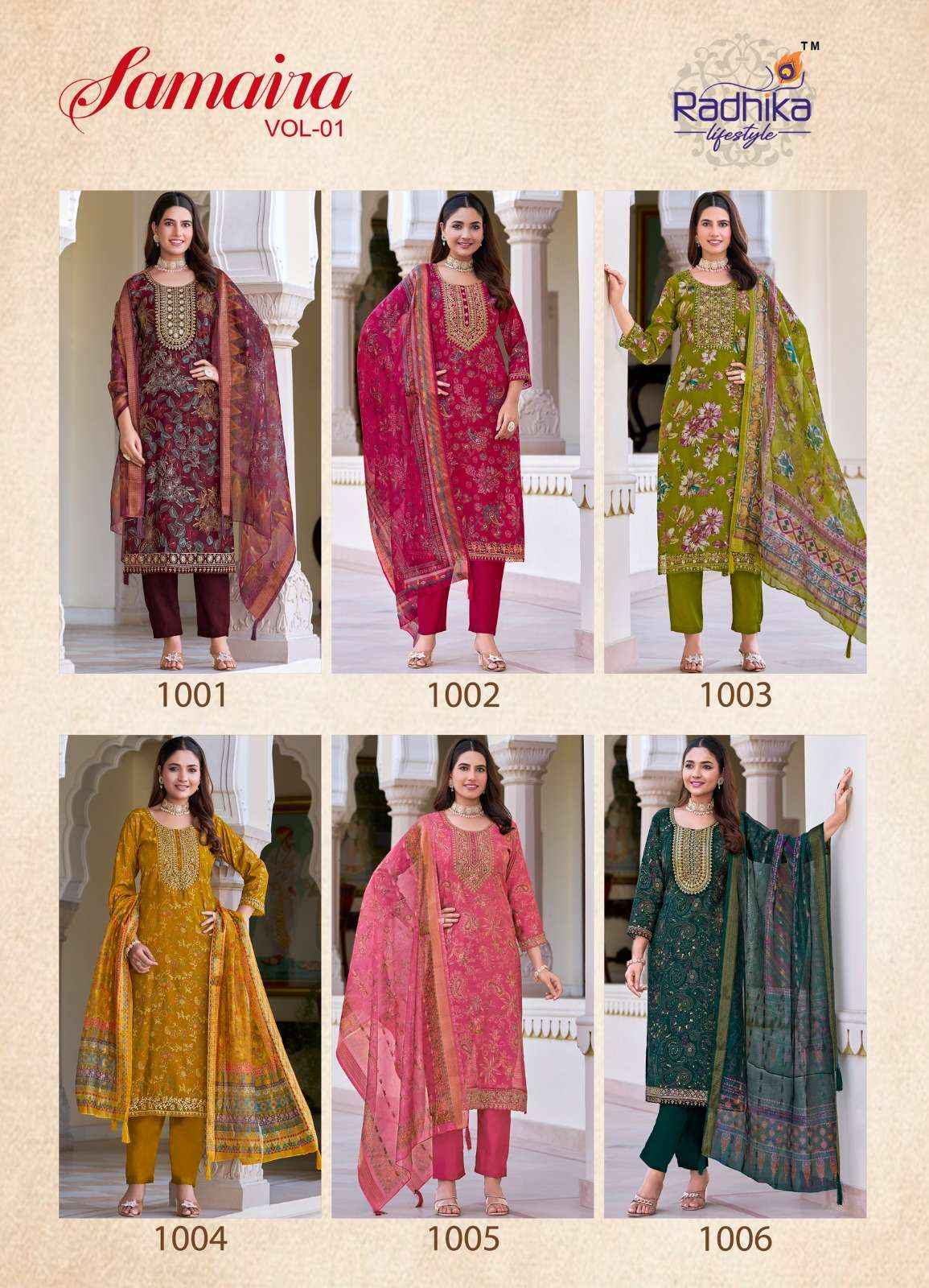 Radhika Lifestyle Samaira Vol 1 Fancy Kurti Combo 6 pcs Catalogue