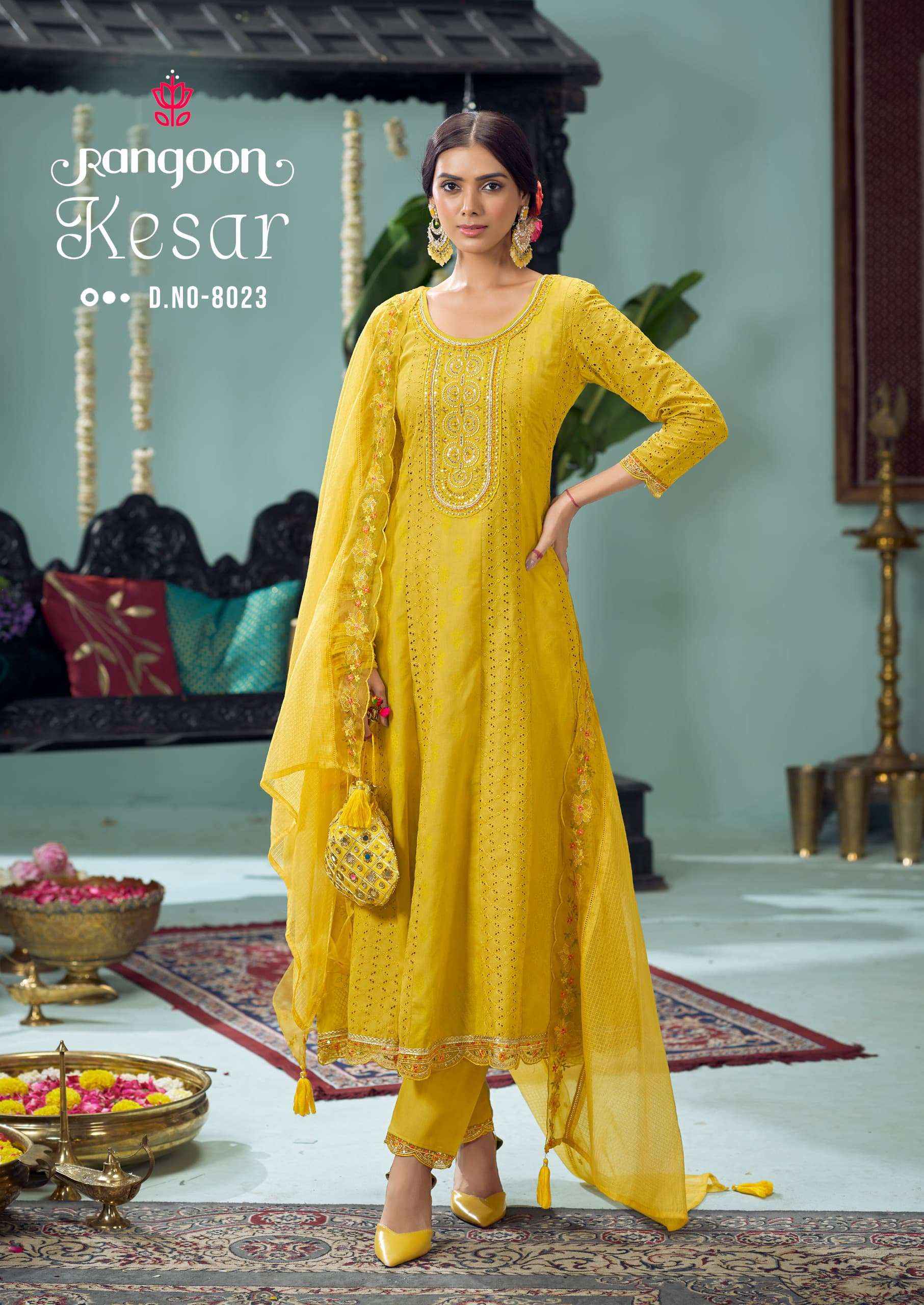 Rangoon Kesar Cotton Kurti Combo 4 pcs Catalogue