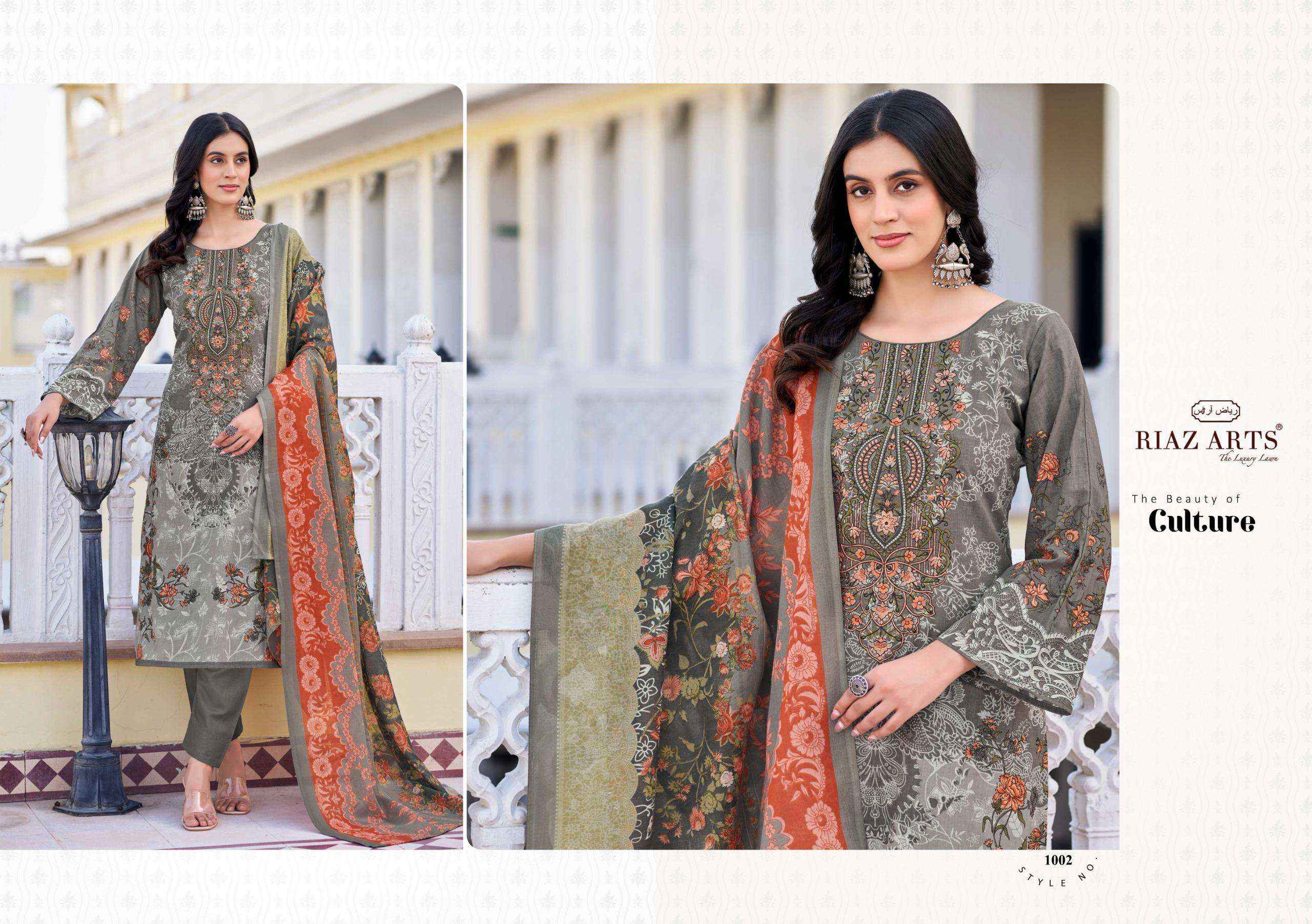 Riaz Arts Musafir Vol 26 Lawn Cotton Dress Material 8 pcs Catalogue