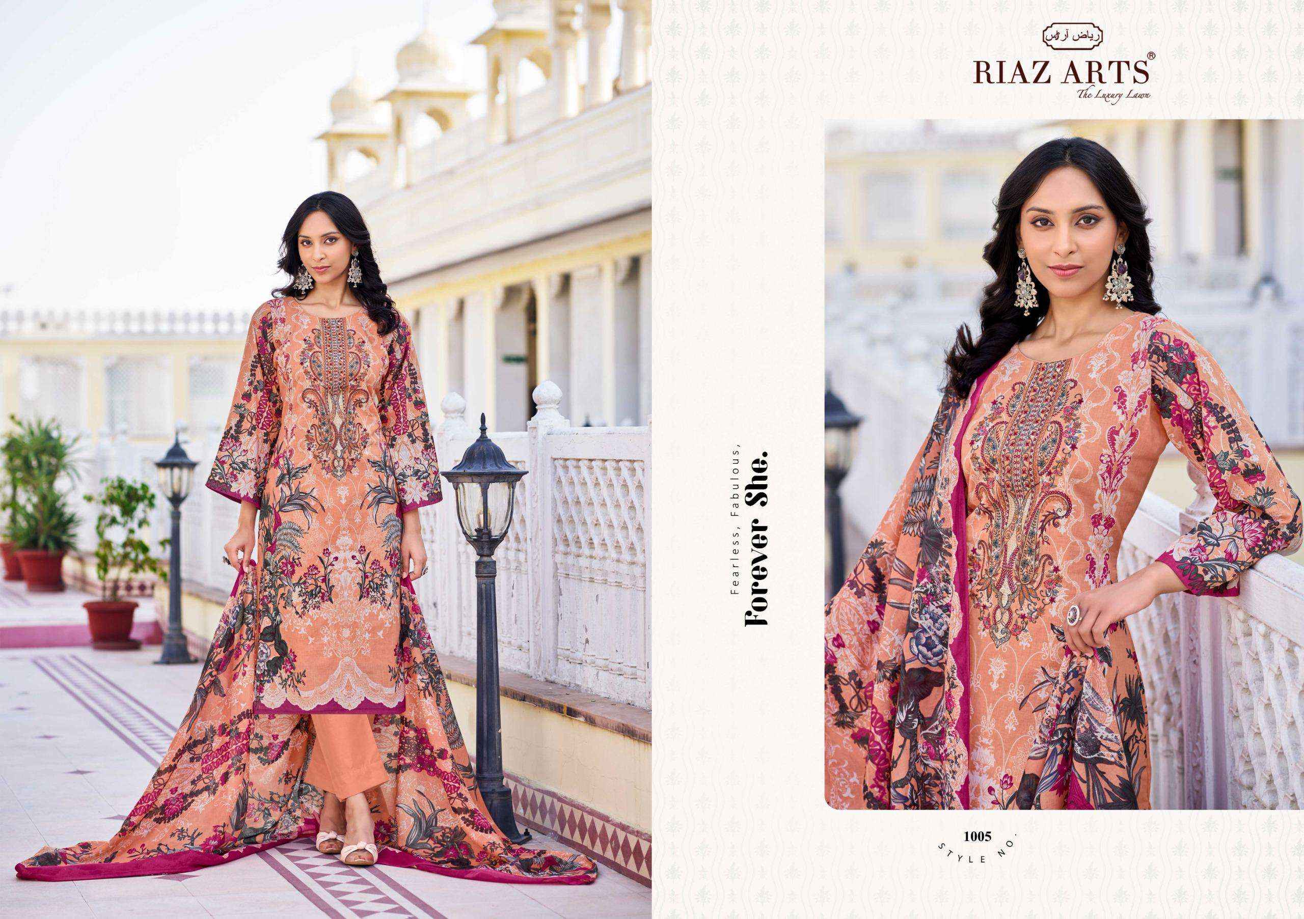 Riaz Arts Musafir Vol 26 Lawn Cotton Dress Material 8 pcs Catalogue