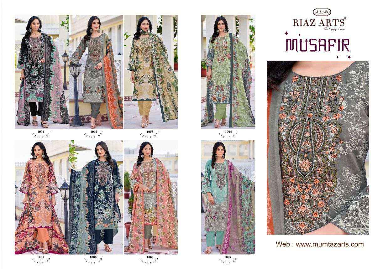 Riaz Arts Musafir Vol 26 Lawn Cotton Dress Material 8 pcs Catalogue