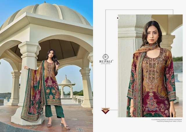 Rupali Fashion Adhitri Musline Dress Material 4 pcs Catalogue