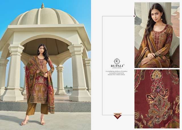 Rupali Fashion Adhitri Musline Dress Material 4 pcs Catalogue