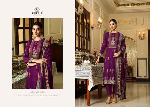 Rupali Fashion Daawat E Ishq Jam Satin Dress Material 6 pcs Catalogue