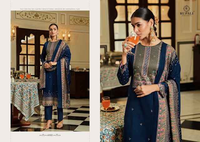 Rupali Fashion Daawat E Ishq Jam Satin Dress Material 6 pcs Catalogue