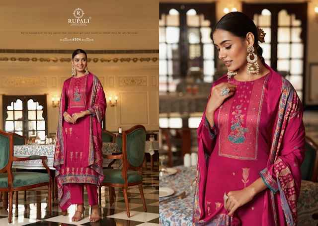 Rupali Fashion Daawat E Ishq Jam Satin Dress Material 6 pcs Catalogue