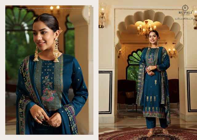 Rupali Fashion Daawat E Ishq Jam Satin Dress Material 6 pcs Catalogue