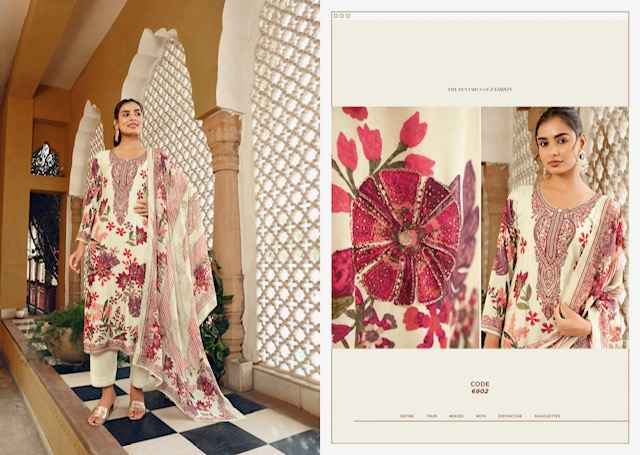 Rupali Fashion Raahi Vol 4 Musline Dress Material 6 pcs Catalogue