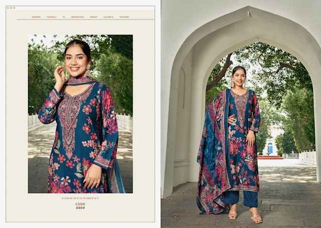 Rupali Fashion Raahi Vol 4 Musline Dress Material 6 pcs Catalogue