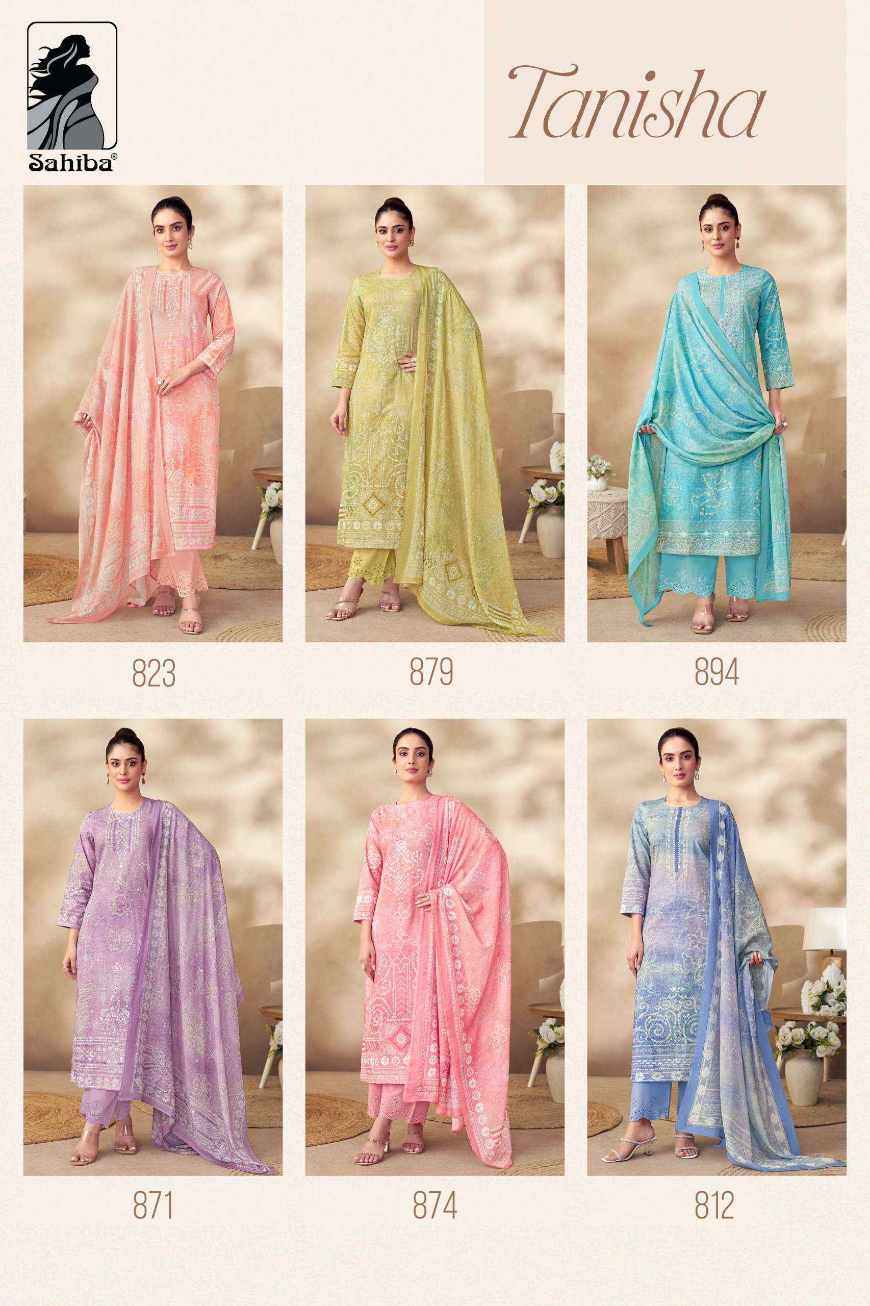 Sahiba Tanisha Lawn Cotton Dress Material 6 pcs Catalogue