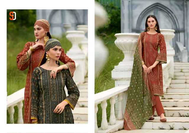 Shraddha Designer Bin Saeed Vol 15 Cotton Dress Material 6 pcs Cataloge