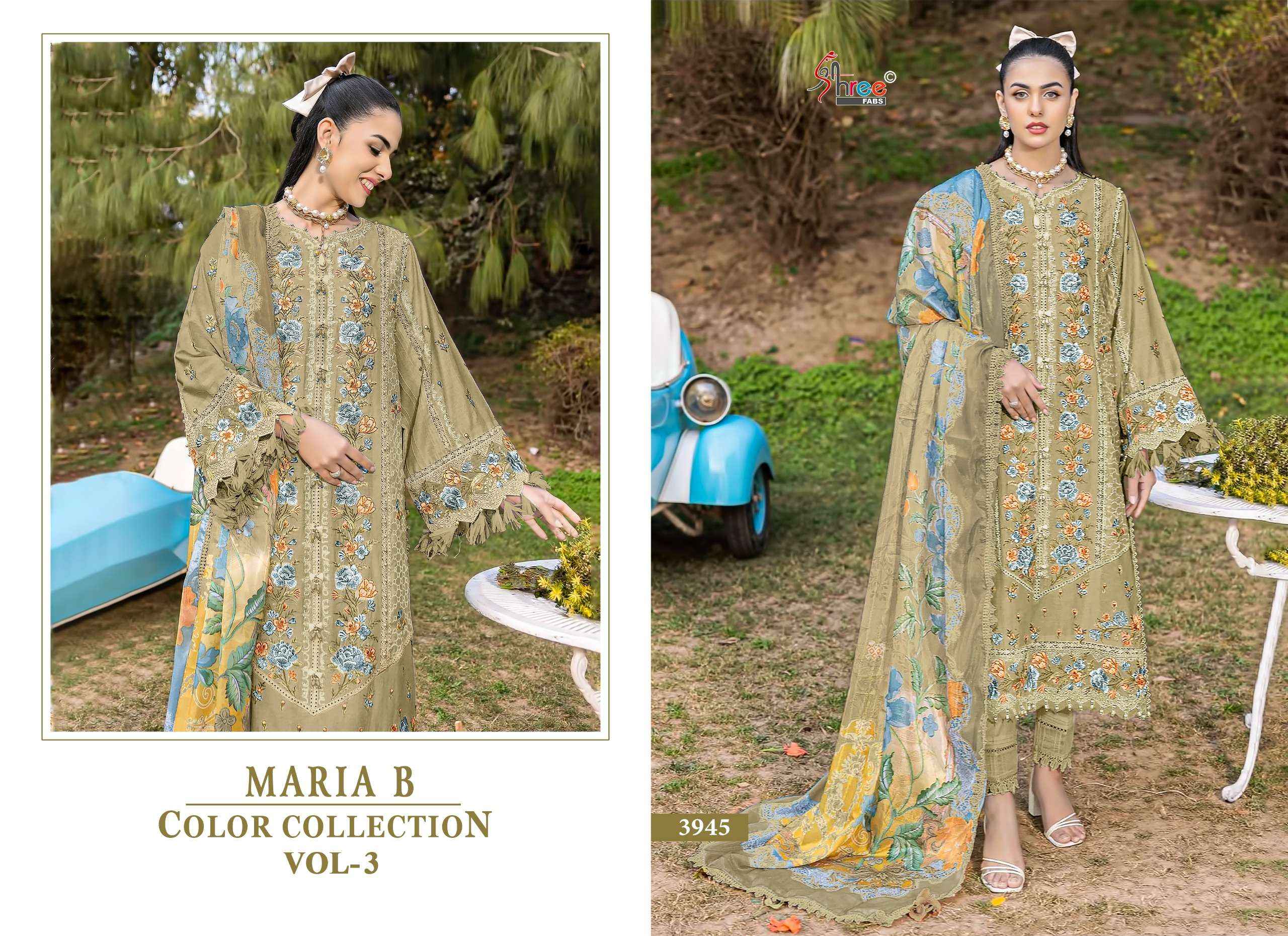 Shree Fabs Maria B Colour Collection Vol 3 Cotton Dress Material online ...