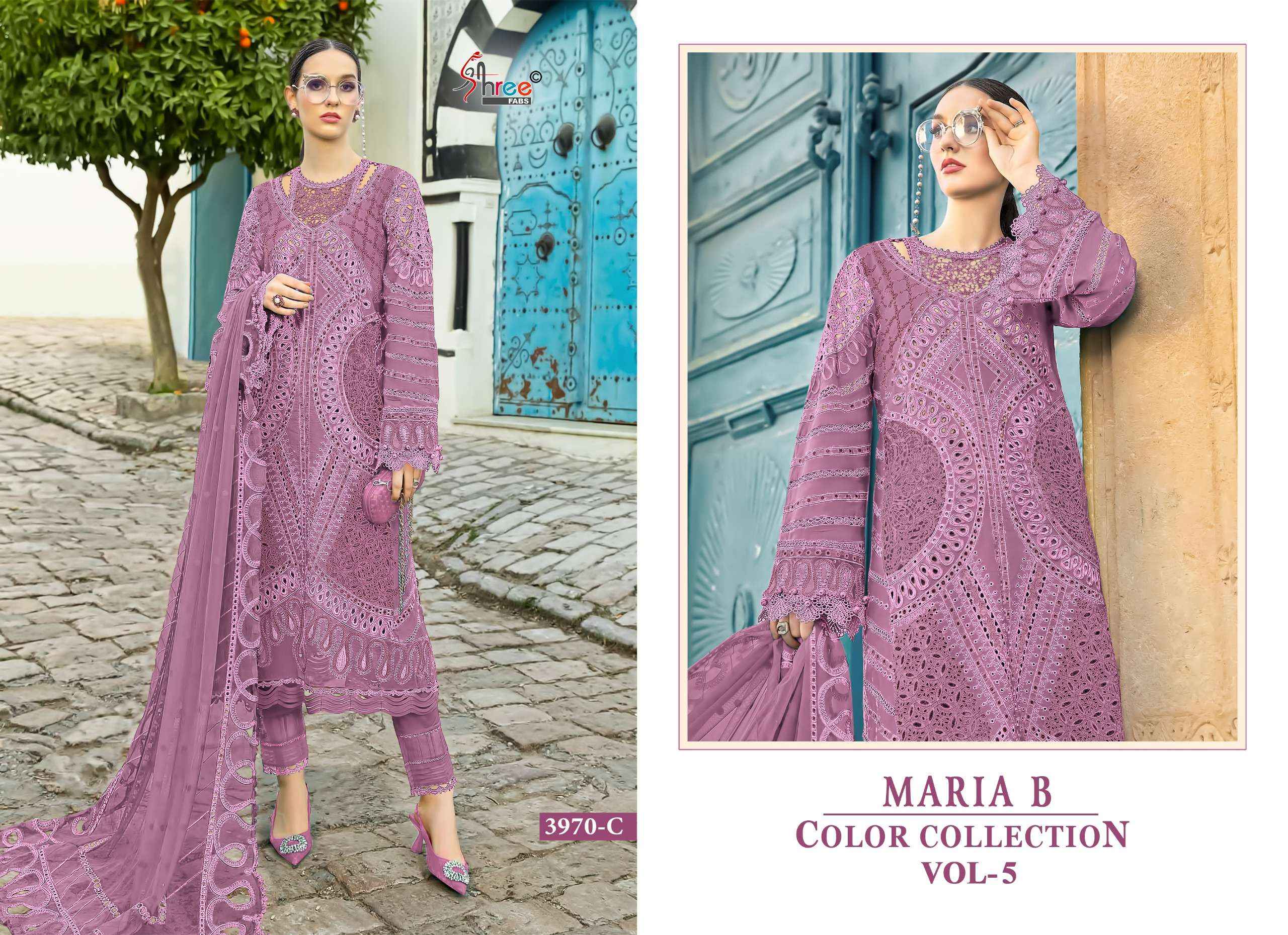 Shree Fabs Maria B Colour Collection Vol 5 Cotton Dress Material 4 pcs Catalogue