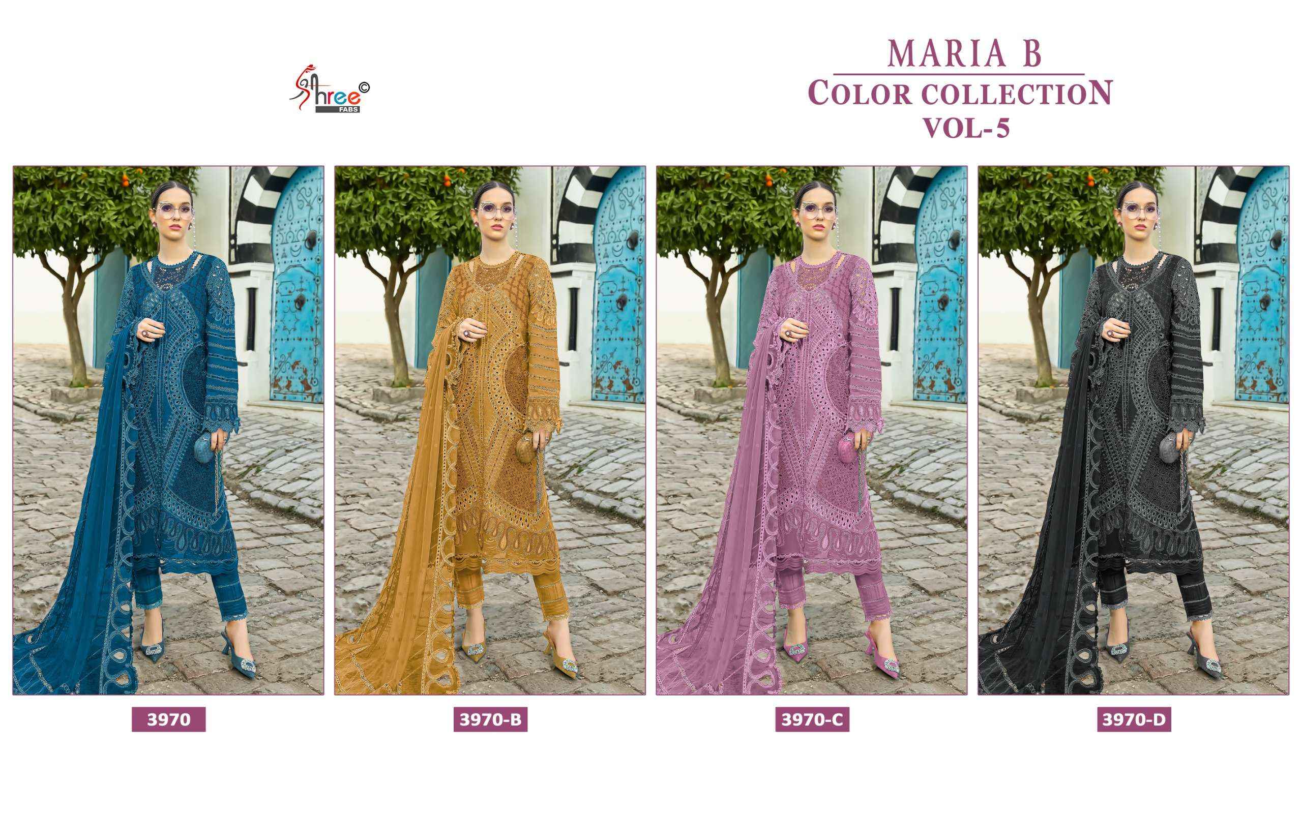Shree Fabs Maria B Colour Collection Vol 5 Cotton Dress Material 4 pcs Catalogue