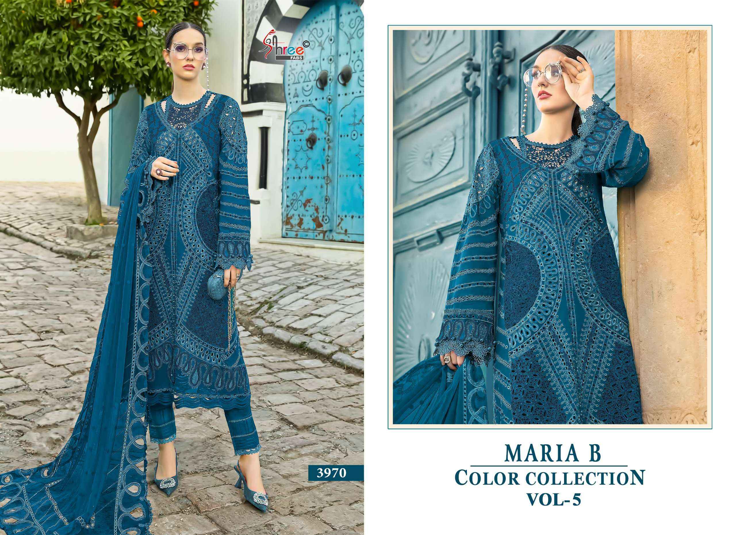 Shree Fabs Maria B Colour Collection Vol 5 Cotton Dress Material 4 pcs Catalogue