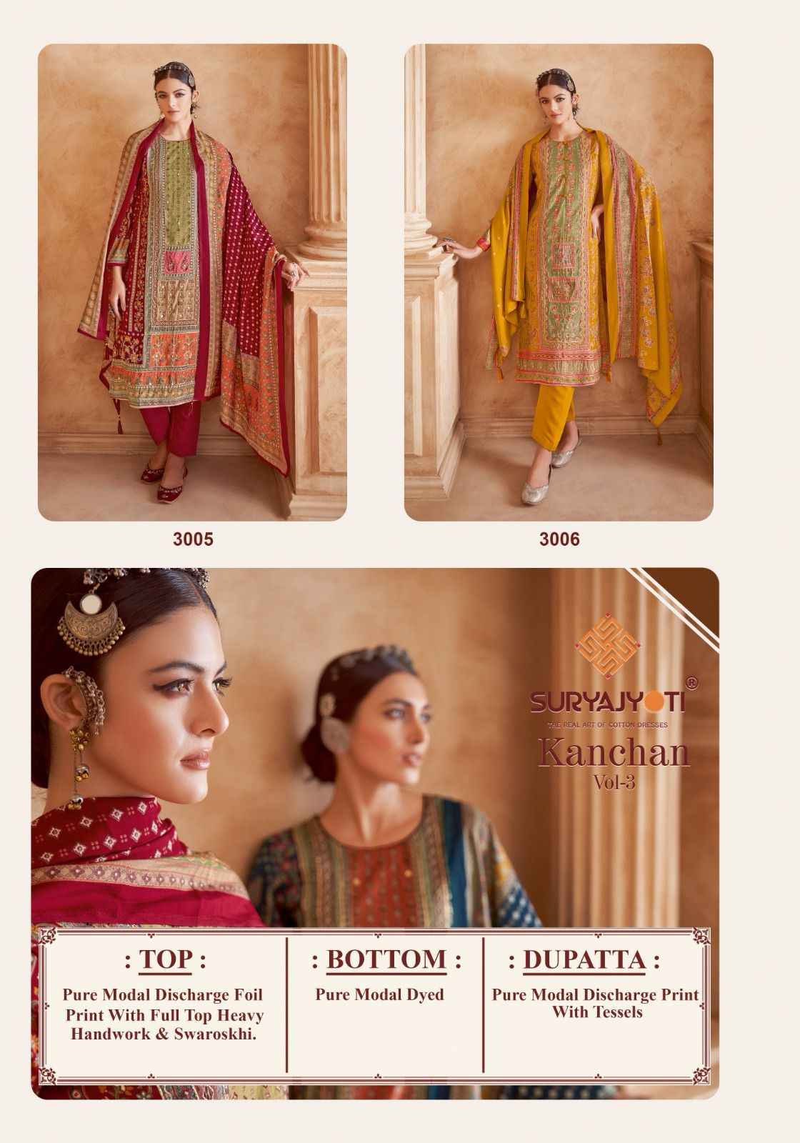 Suryajyoti Kanchan Vol 3 Modal Dress Material 6 pcs Catalogue