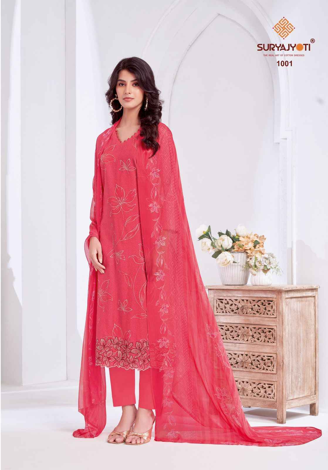Suryajyoti Kashya Vol 1 Lawn Dress Material 8 Pc Catalouge