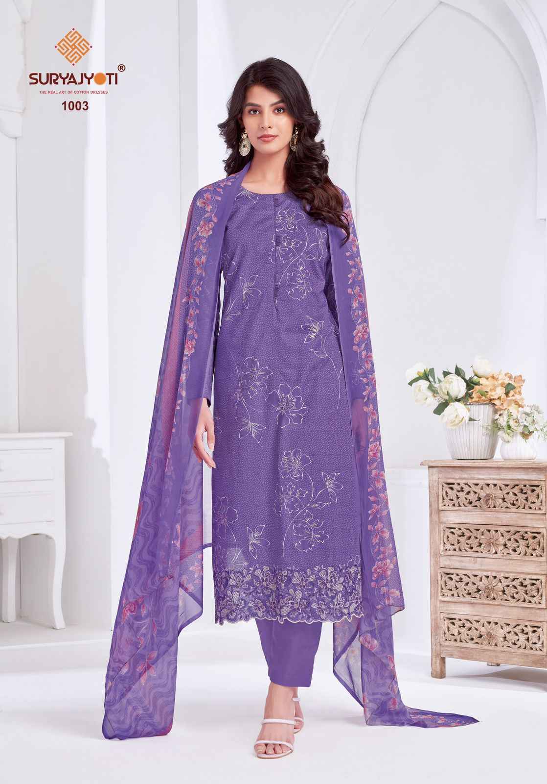 Suryajyoti Kashya Vol 1 Lawn Dress Material 8 Pc Catalouge