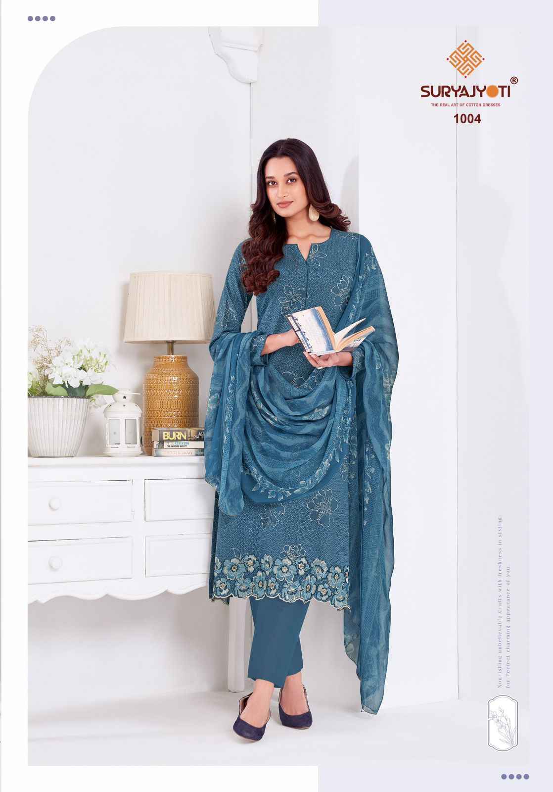 Suryajyoti Kashya Vol 1 Lawn Dress Material 8 Pc Catalouge