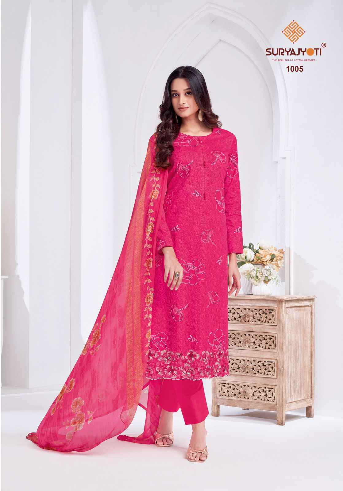 Suryajyoti Kashya Vol 1 Lawn Dress Material 8 Pc Catalouge