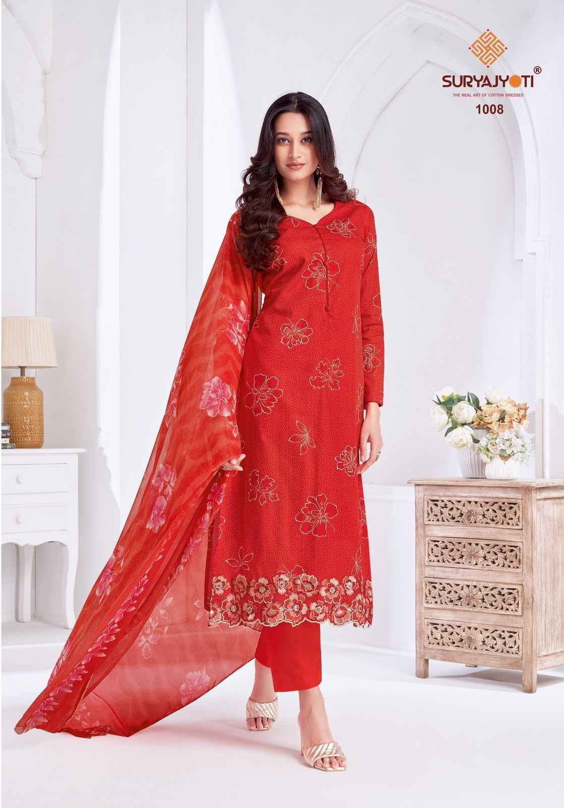 Suryajyoti Kashya Vol 1 Lawn Dress Material 8 Pc Catalouge