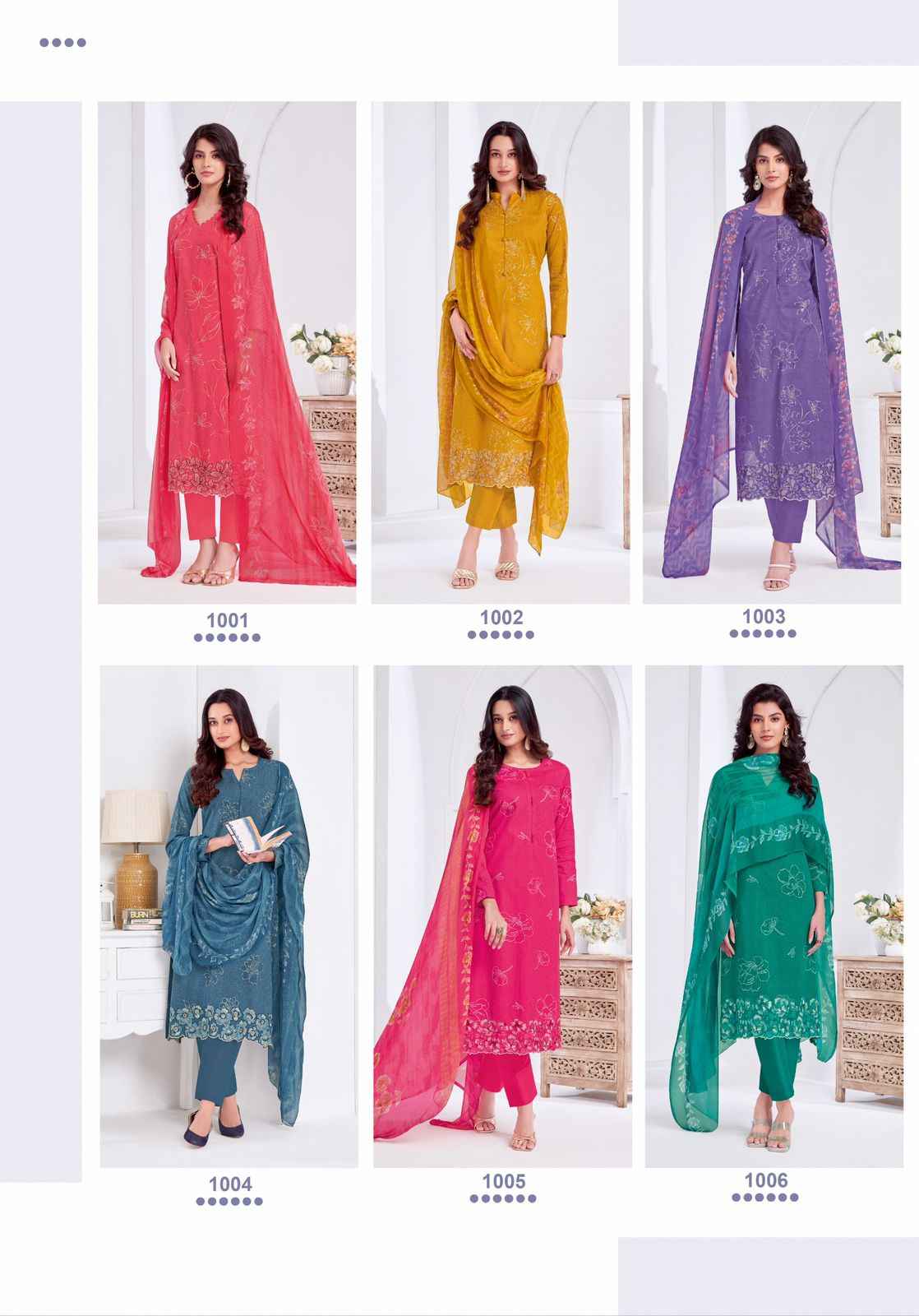 Suryajyoti Kashya Vol 1 Lawn Dress Material 8 Pc Catalouge