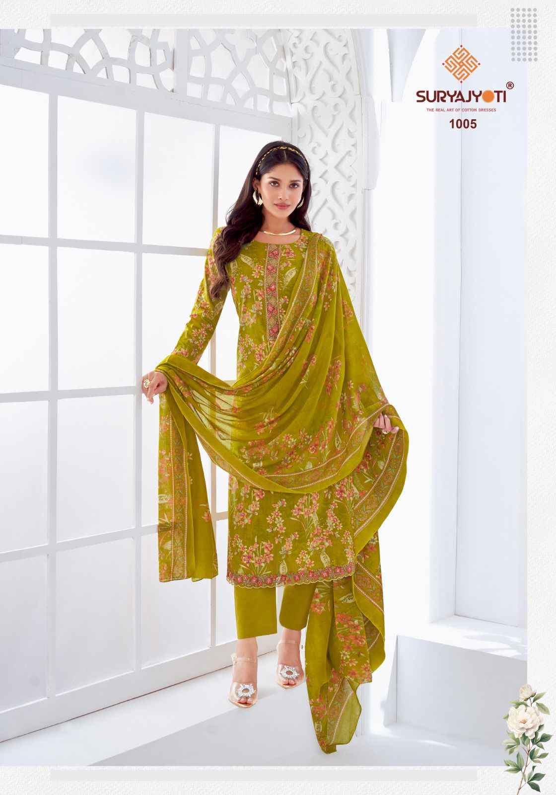 Suryajyoti Khusboo Vol 1 Lawn Dress Material 8 Pc Catalouge