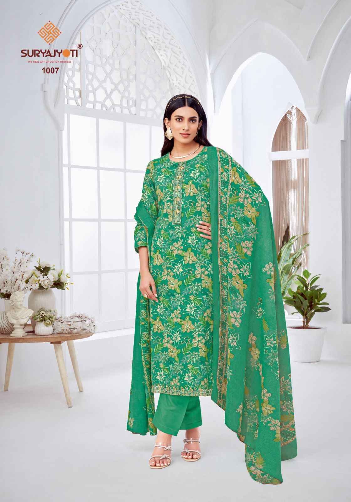 Suryajyoti Khusboo Vol 1 Lawn Dress Material 8 Pc Catalouge