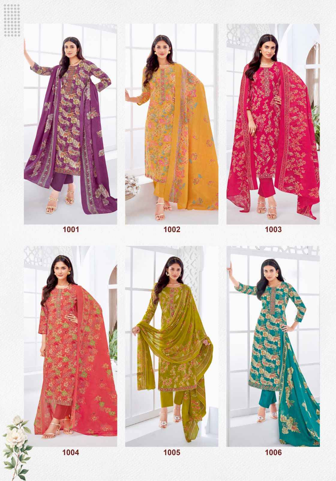 Suryajyoti Khusboo Vol 1 Lawn Dress Material 8 Pc Catalouge