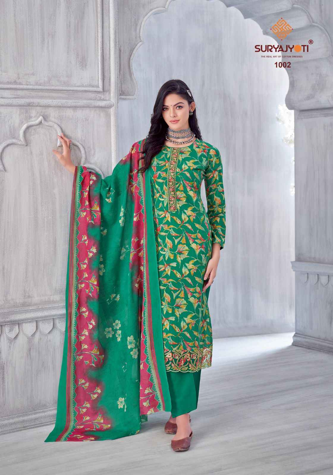 Suryajyoti Kia Vol 1 Lawn Cotton Dress Material 8 pcs Catalogue