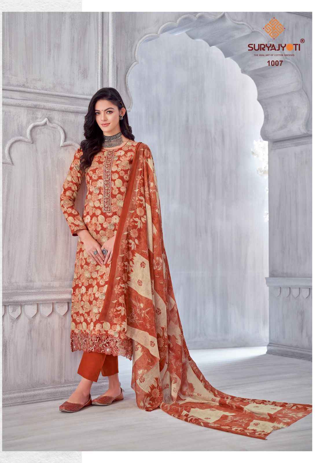 Suryajyoti Kia Vol 1 Lawn Cotton Dress Material 8 pcs Catalogue