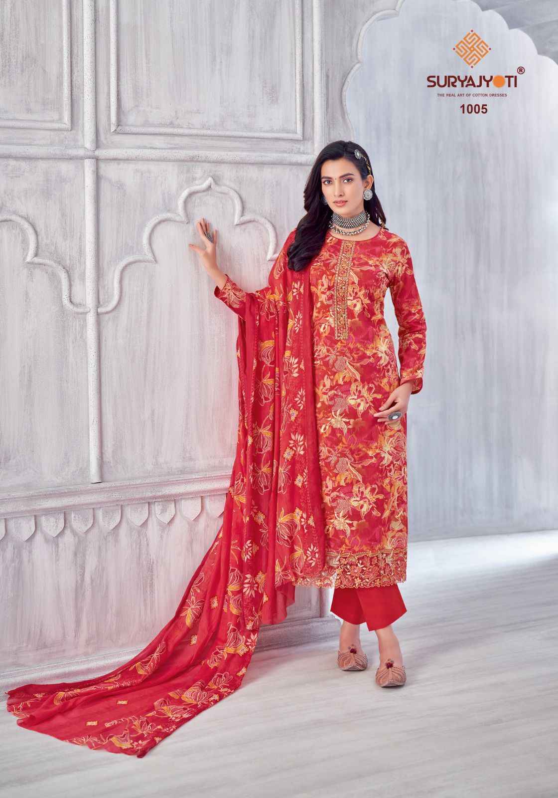 Suryajyoti Kia Vol 1 Lawn Cotton Dress Material 8 pcs Catalogue