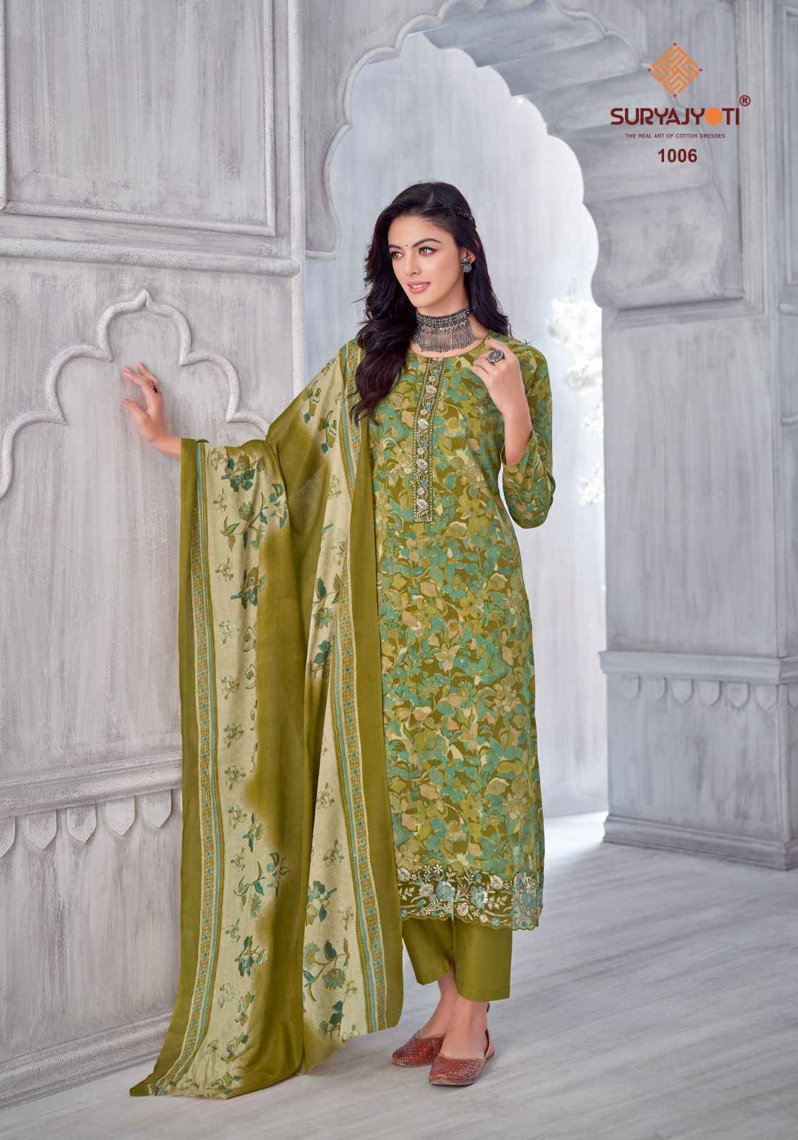 Suryajyoti Kia Vol 1 Lawn Cotton Dress Material 8 pcs Catalogue