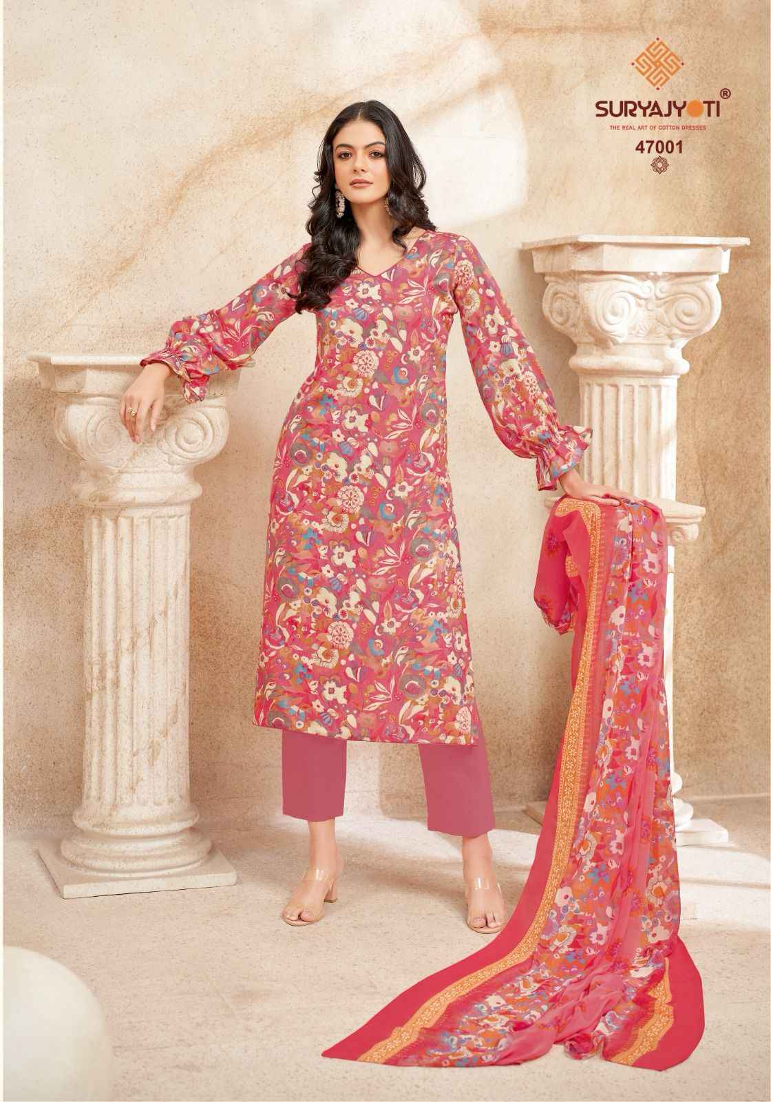 Suryajyoti Naishaa Vol 47 Jam Satin Dress Material 10 pcs Catalogue