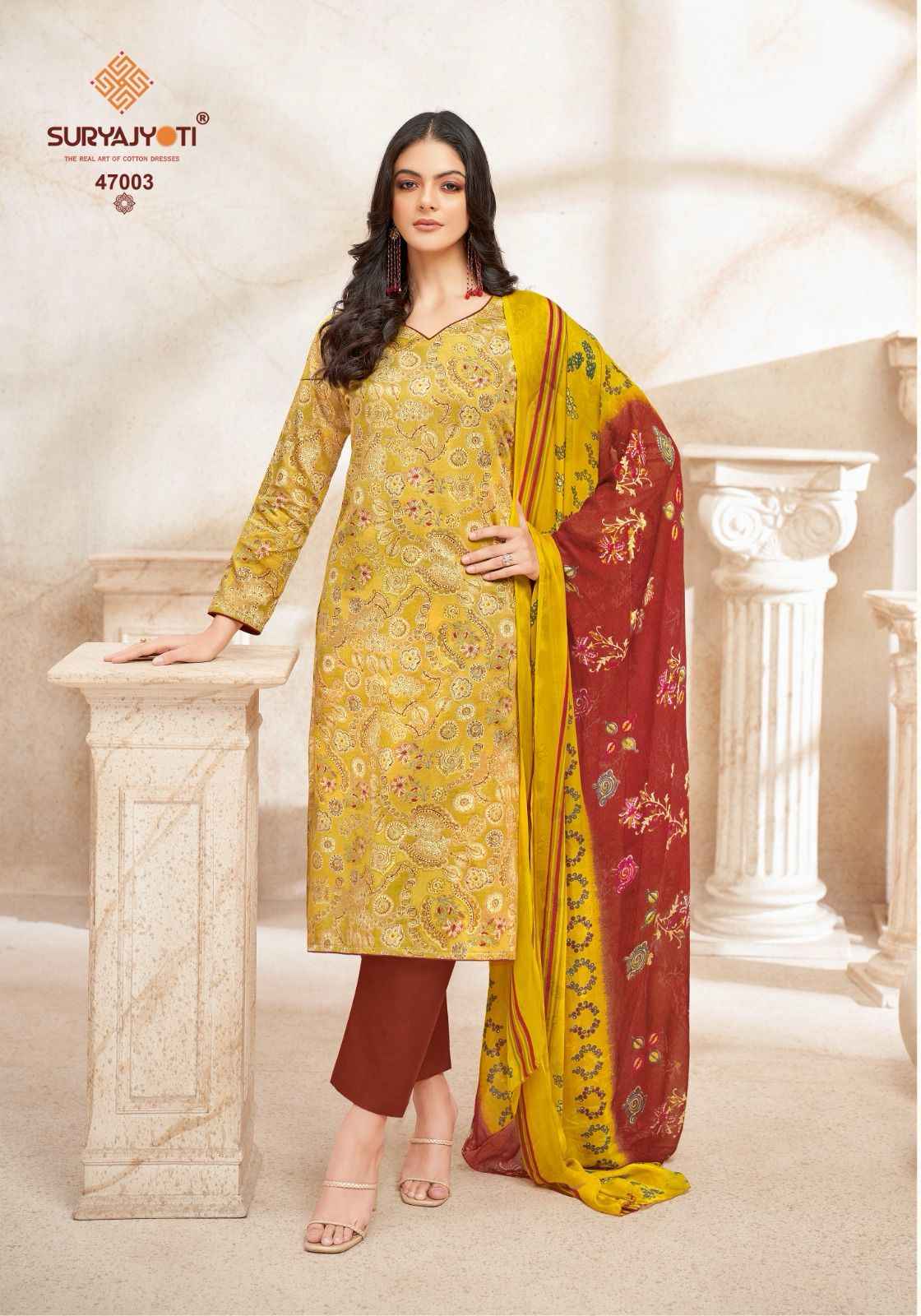 Suryajyoti Naishaa Vol 47 Jam Satin Dress Material 10 pcs Catalogue