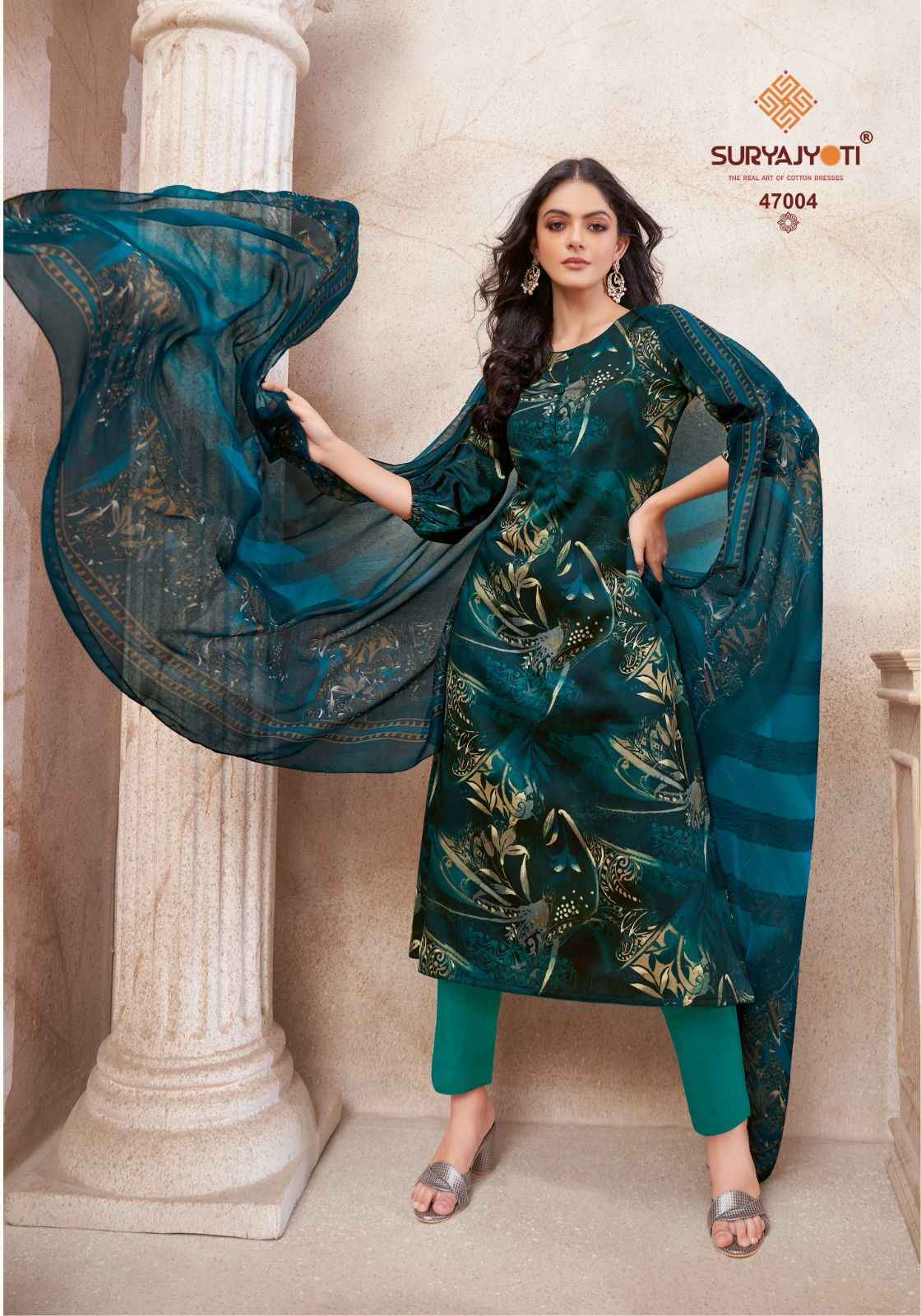 Suryajyoti Naishaa Vol 47 Jam Satin Dress Material 10 pcs Catalogue