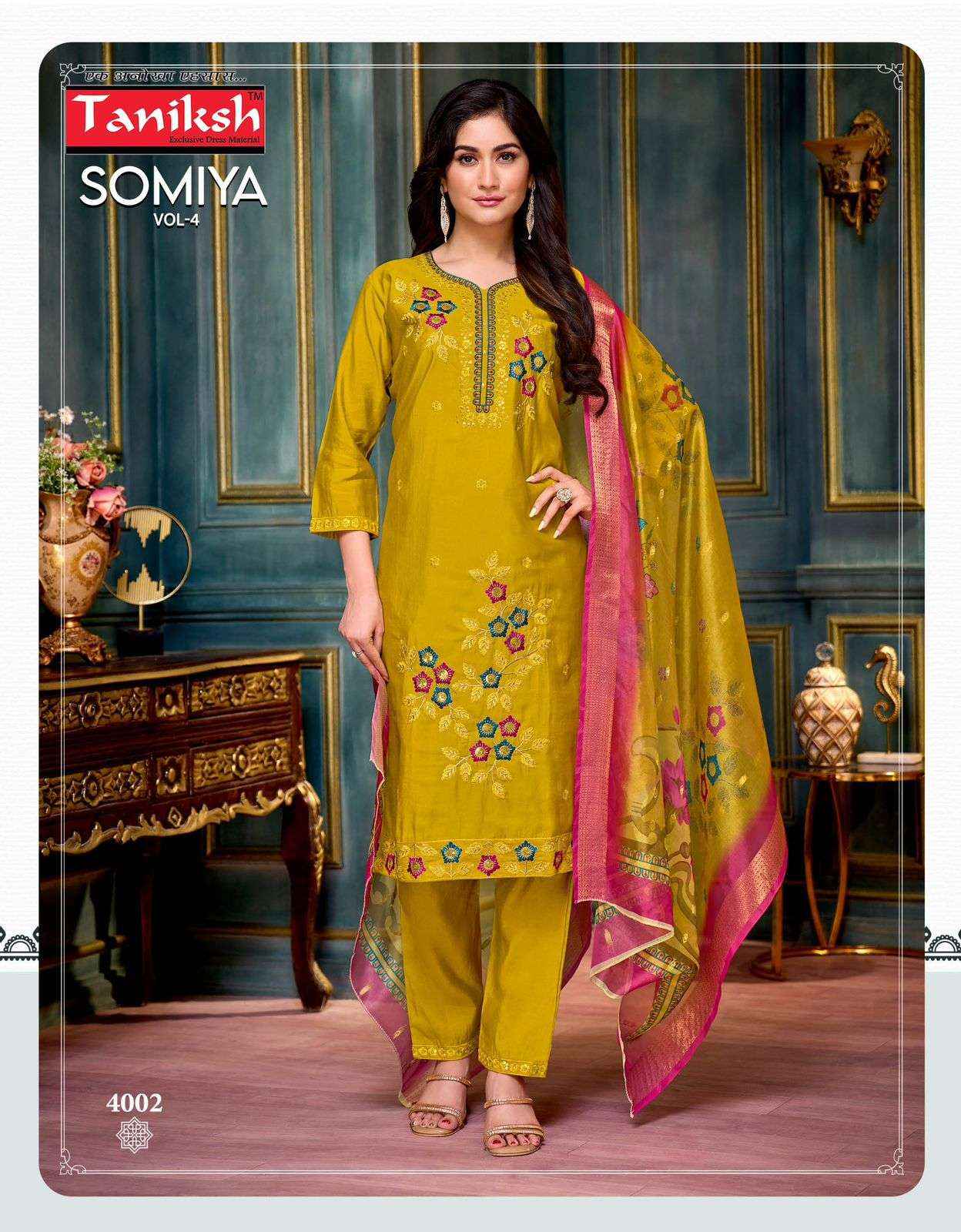 Taniksh Somiya Vol 4 Roman Silk Kurti Combo 8 pcs Catalogue