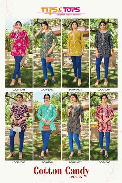 Tips & Tops Cotton Candy Vol 7 Cotton Kurti 8 pcs Catalogue