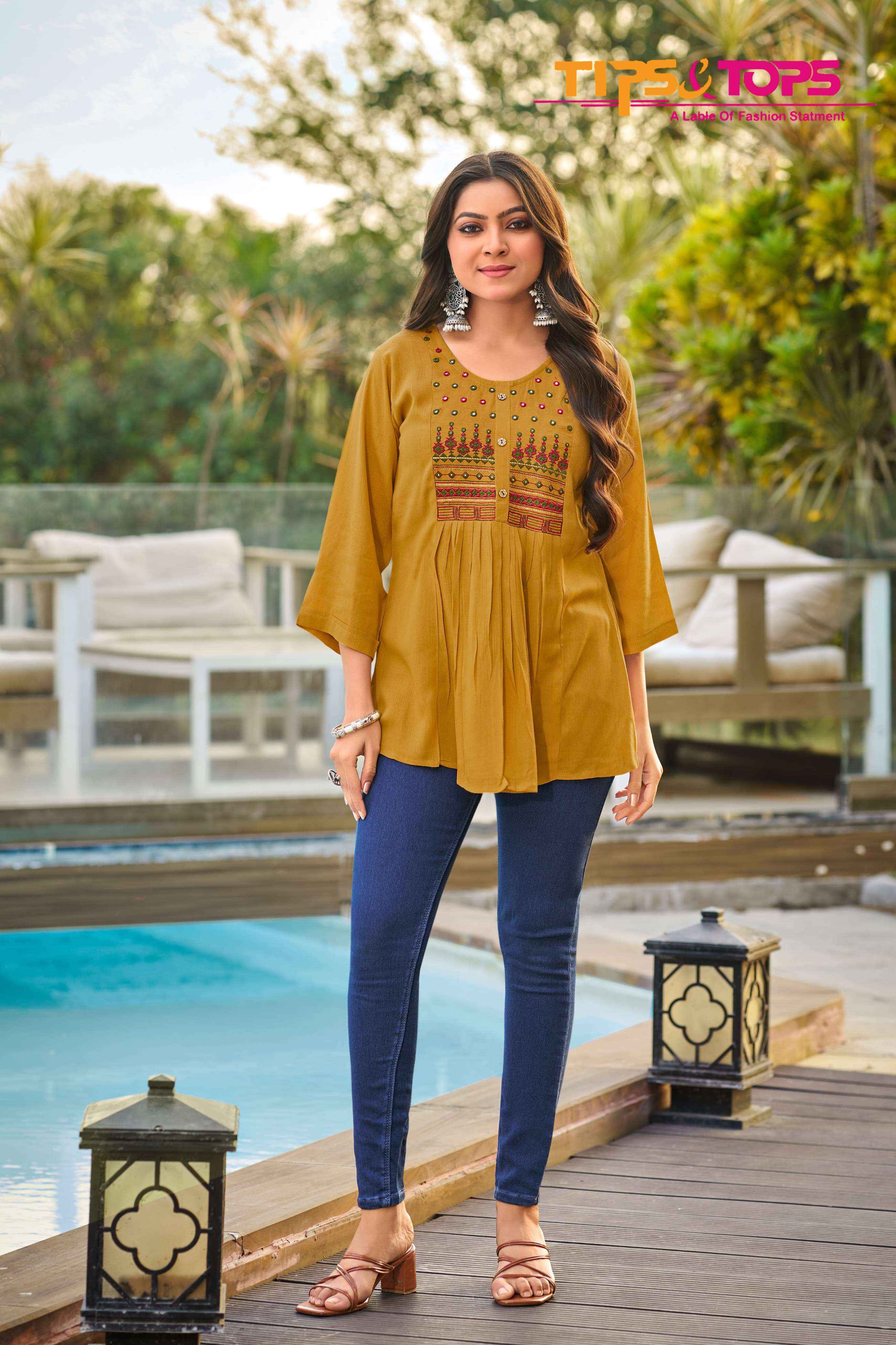 Tips & Tops Sana Vol 4 Rayon Top 8 pcs Catalogue