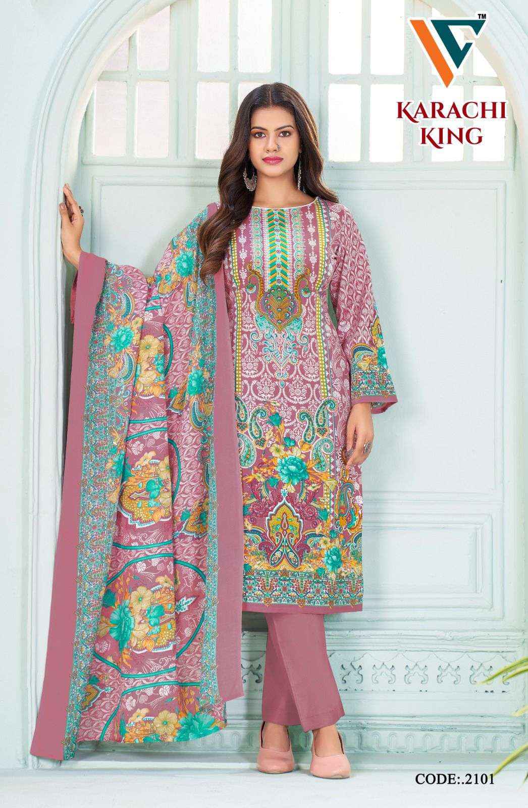 Vandana Creation Karachi King Vol 21 Cotton Dress Material 8 pcs Catalogue