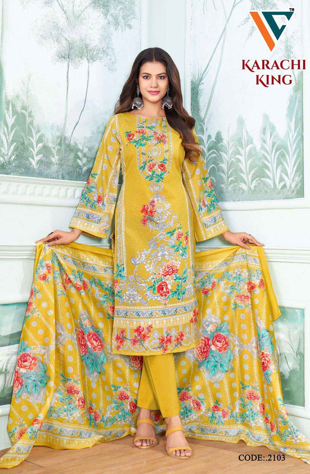 Vandana Creation Karachi King Vol 21 Cotton Dress Material 8 pcs Catalogue