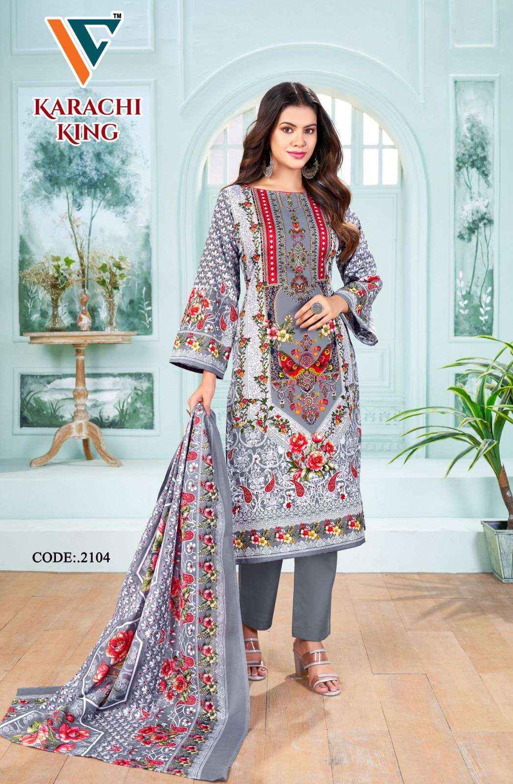 Vandana Creation Karachi King Vol 21 Cotton Dress Material 8 pcs Catalogue