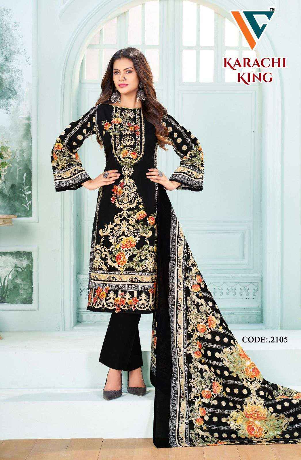 Vandana Creation Karachi King Vol 21 Cotton Dress Material 8 pcs Catalogue