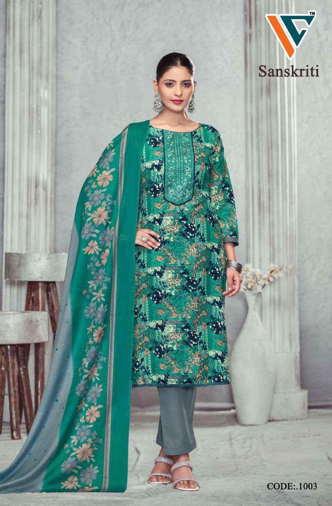 Vandana Creation Sanskriti‎ Vol 1 Cotton Dress Material 8 pcs Catalogue