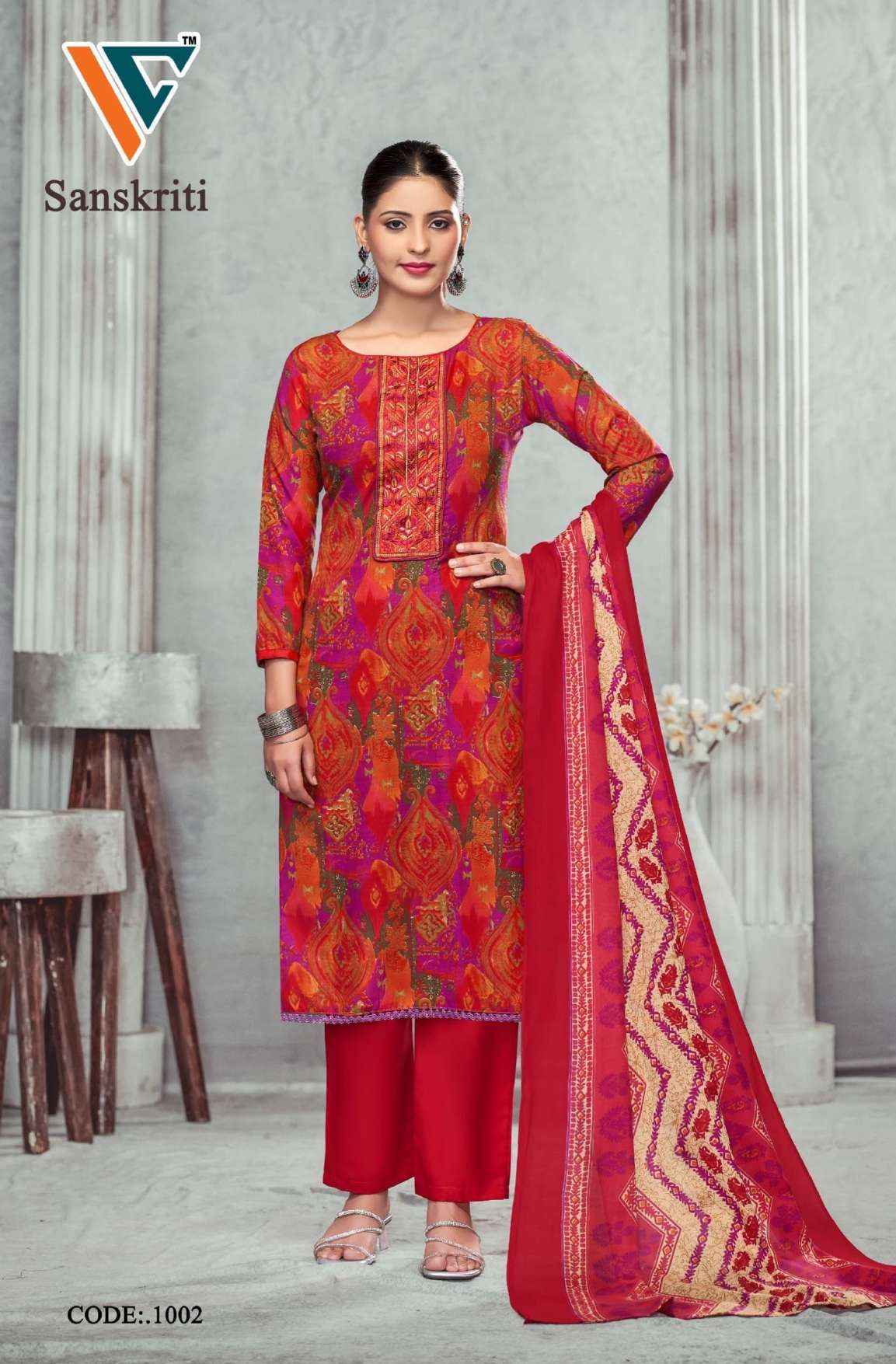 Vandana Creation Sanskriti‎ Vol 1 Cotton Dress Material 8 pcs Catalogue