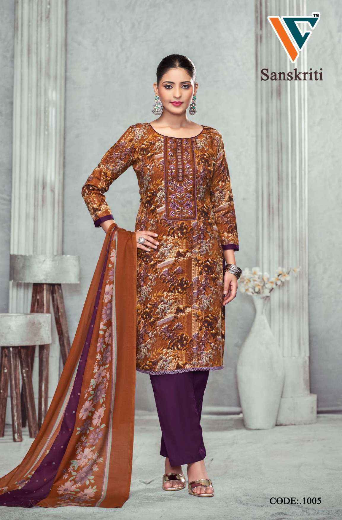 Vandana Creation Sanskriti‎ Vol 1 Cotton Dress Material 8 pcs Catalogue