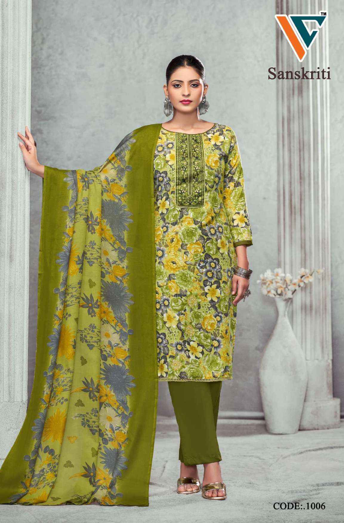 Vandana Creation Sanskriti‎ Vol 1 Cotton Dress Material 8 pcs Catalogue
