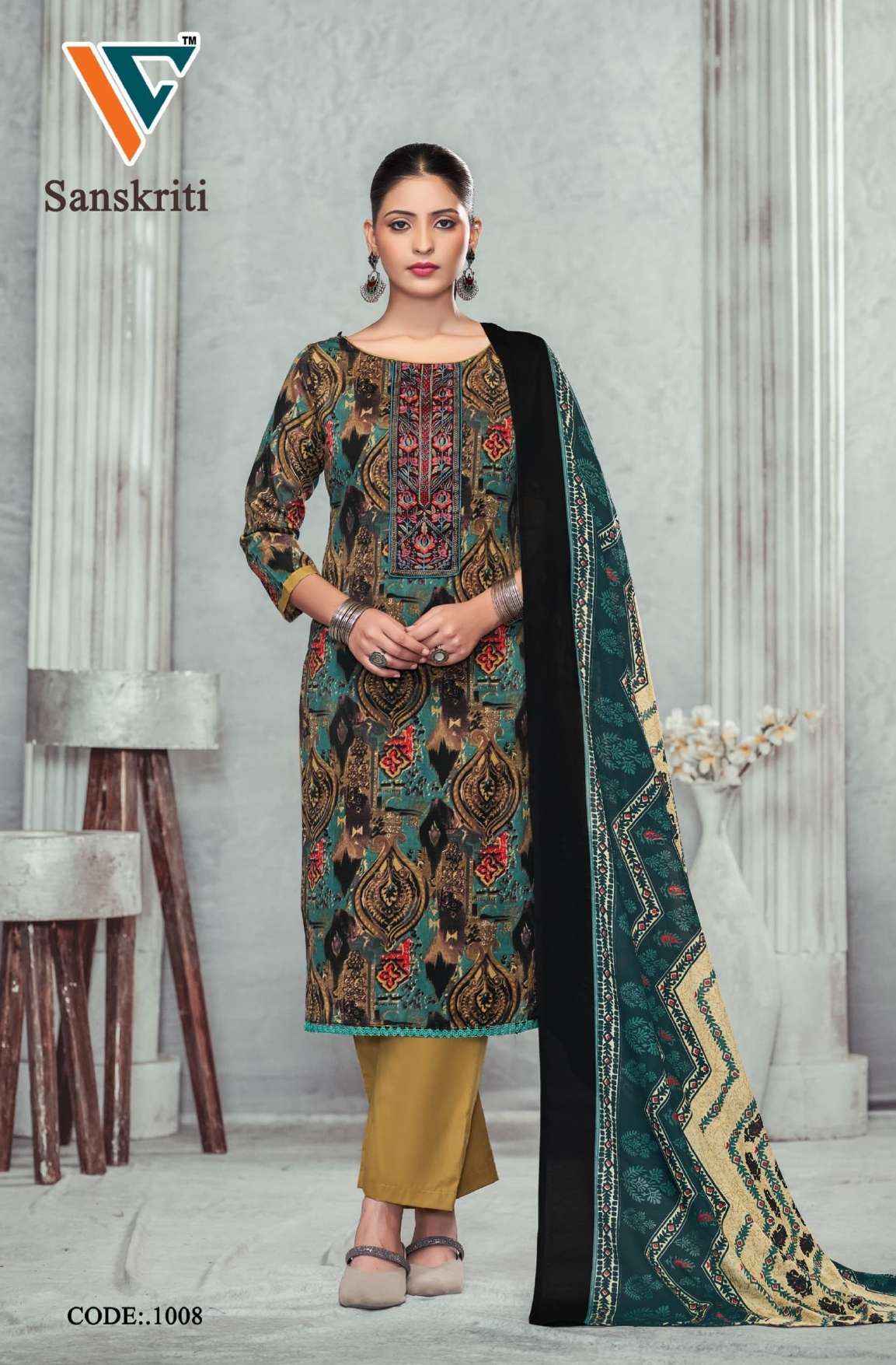 Vandana Creation Sanskriti‎ Vol 1 Cotton Dress Material 8 pcs Catalogue