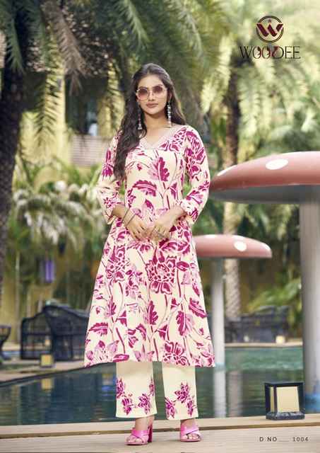 Woodee Payal Rayon Co-Ord Set 6 pcs Catalogue