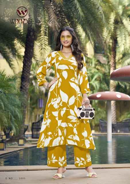 Woodee Payal Rayon Co-Ord Set 6 pcs Catalogue